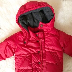 NWT! Gap baby red parka coat down style puffer